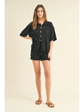 Load image into Gallery viewer, Pattern Knit Buttondown Set | Shorts