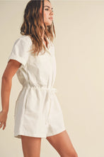 Load image into Gallery viewer, Washed Denim Romper | White