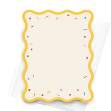 Load image into Gallery viewer, Wavy Die Cut Sprinkles + Wrinkles Notecard