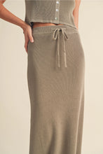 Load image into Gallery viewer, Karlee Vest + Maxi Skirt | Green Grey | Sold Separately