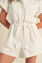Load image into Gallery viewer, Washed Denim Romper | White