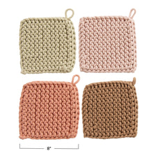 Load image into Gallery viewer, Cotton Crocheted Potholder | 4 Colors