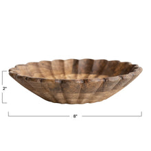 Load image into Gallery viewer, Natural Scalloped Bowl