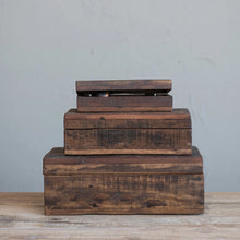 Load image into Gallery viewer, Reclaimed Wood Boxes | Set of 3
