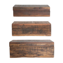 Load image into Gallery viewer, Reclaimed Wood Boxes | Set of 3