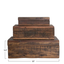 Load image into Gallery viewer, Reclaimed Wood Boxes | Set of 3
