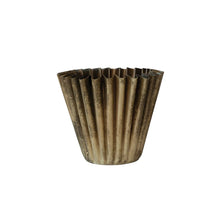 Load image into Gallery viewer, Fluted Brass Planter | 2 Sizes
