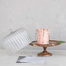 Load image into Gallery viewer, Fluted Glass Cake Stand