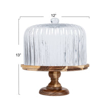 Load image into Gallery viewer, Fluted Glass Cake Stand