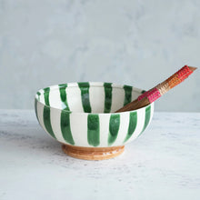 Load image into Gallery viewer, Stripe Stoneware Bowl