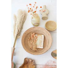 Load image into Gallery viewer, Hand-Woven Rattan Footed Bowl
