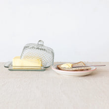 Load image into Gallery viewer, Cut Recycled Glass Butter Dish