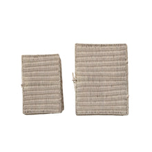 Load image into Gallery viewer, Bleached Rattan Boxes w/Closures | Set of 2