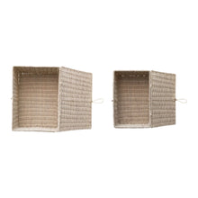 Load image into Gallery viewer, Bleached Rattan Boxes w/Closures | Set of 2