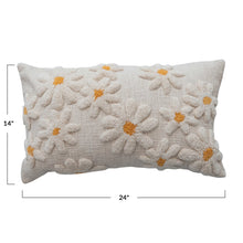 Load image into Gallery viewer, Tufted Flowers Lumbar Pillow