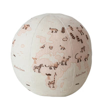 Load image into Gallery viewer, Fabric Printed Globe Shaped Pillow
