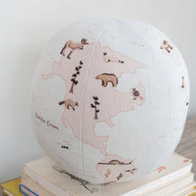 Load image into Gallery viewer, Fabric Printed Globe Shaped Pillow