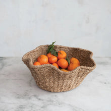 Load image into Gallery viewer, Decorative Woven + Rattan Ruffled Bowl