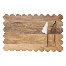 Load image into Gallery viewer, Mango Wood Scalloped Serving Board | Set of 2