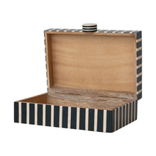 Load image into Gallery viewer, Mango Wood + Resin Striped Box