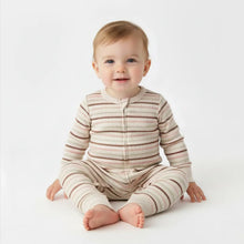 Load image into Gallery viewer, Organic Zip Romper | Terra Stripes
