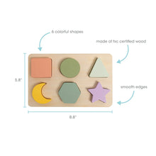 Load image into Gallery viewer, Wooden Shapes Puzzle
