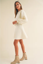 Load image into Gallery viewer, Mia Balloon Sleeve Sweater Dress | Cream