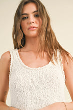 Load image into Gallery viewer, Textured Knitted Crop Top | White