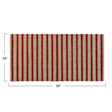 Load image into Gallery viewer, Red Stripe Coir Doormat