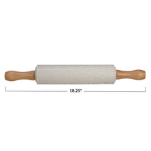 Load image into Gallery viewer, Ivory Embossed Stoneware Rolling Pin