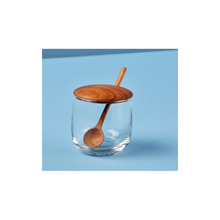 Load image into Gallery viewer, Glass Jar with Teak Lid & Spoon | 3 Sizes