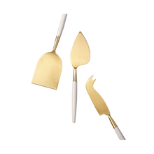 Load image into Gallery viewer, White + Gold Cheese Set