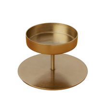 Load image into Gallery viewer, Gold Pillar Candle Holder | 2 Sizes