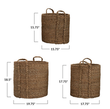 Load image into Gallery viewer, Hand-Woven Baskets w/ Handles | 3 Sizes