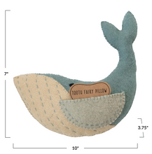Load image into Gallery viewer, Wool Whale Tooth Fairy Pillow