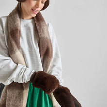 Load image into Gallery viewer, Faux Fur Mittens | Chocolate
