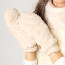 Load image into Gallery viewer, Faux Fur Mittens | Ivory
