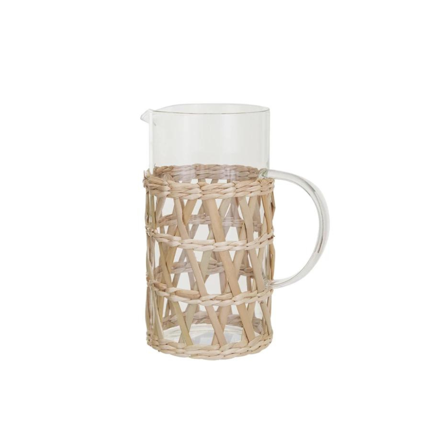Glass Pitcher w/Woven Sleeve