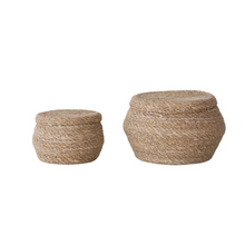 Load image into Gallery viewer, Seagrass Baskets w/Lids | Set of 2
