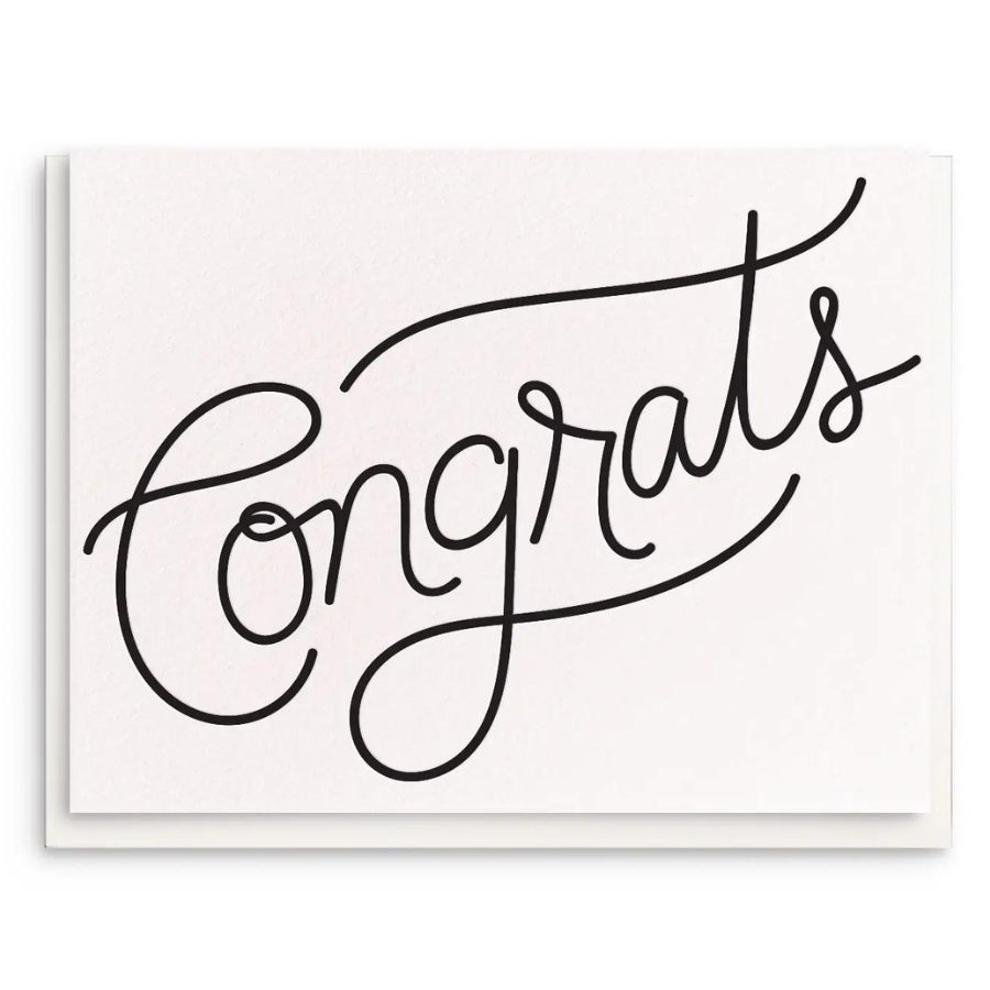 Congrats Letterpress Card