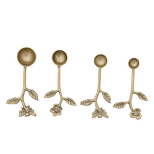 Load image into Gallery viewer, Flower Cast Aluminum Measuring Spoons | Set of 4
