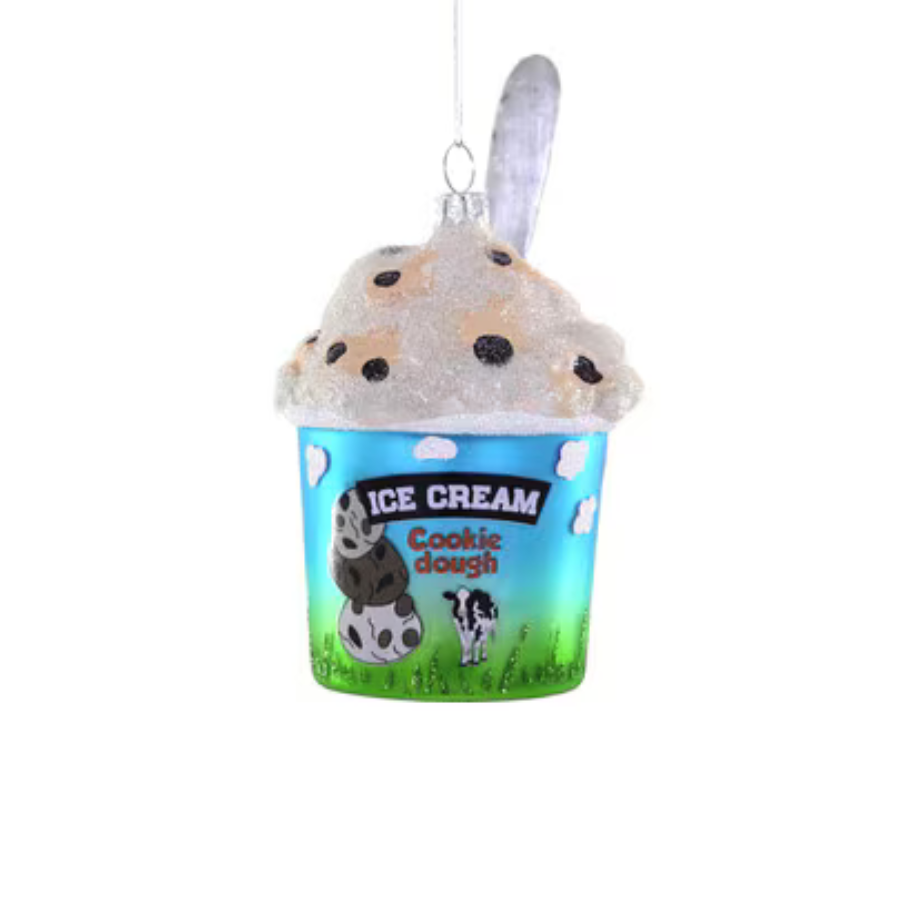 Chocolate Chip Cookie Dough Ice Cream Ornament