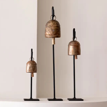 Load image into Gallery viewer, Vintage Iron Bell Stands | Set of 3
