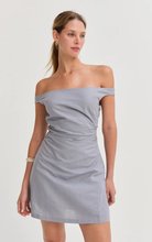Load image into Gallery viewer, Off Shoulder Mini Dress | Light Blue
