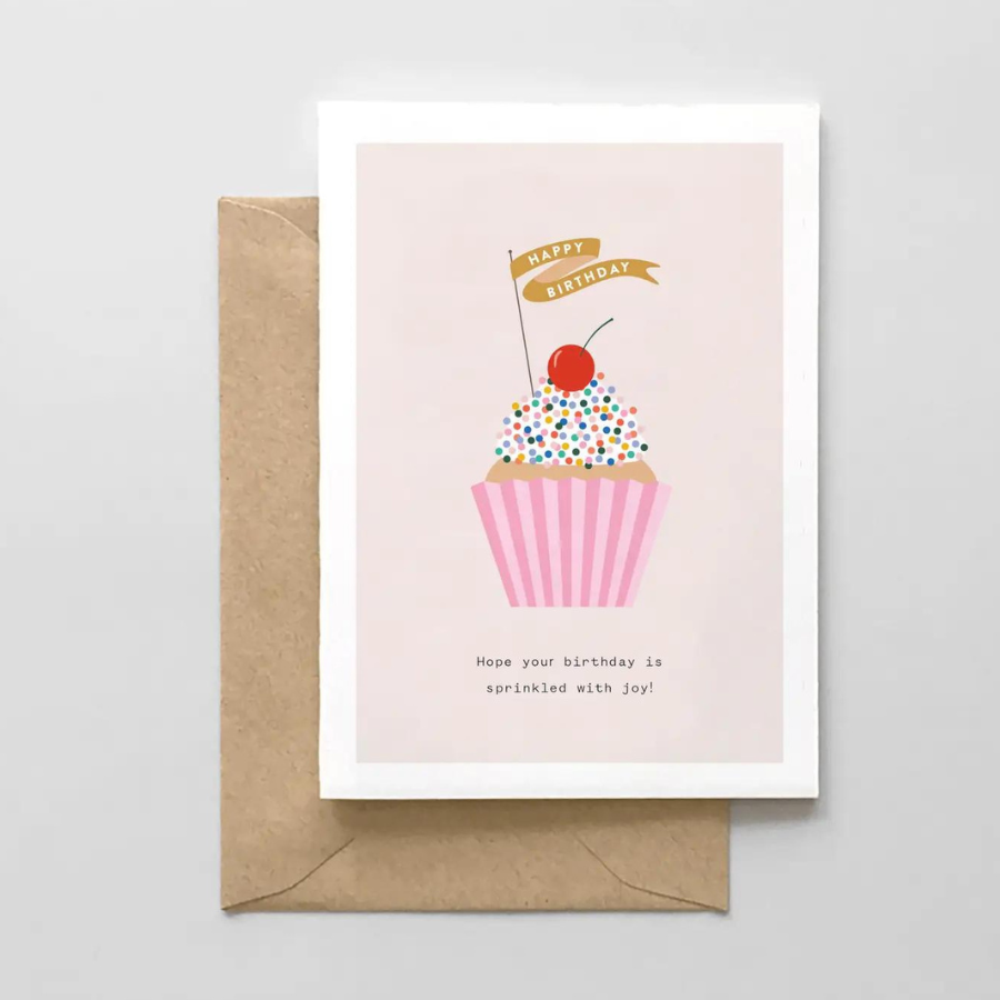 Birthday Sprinkle Cupcake Card