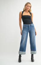 Load image into Gallery viewer, Scissor Cut Cuffed Wide Leg
