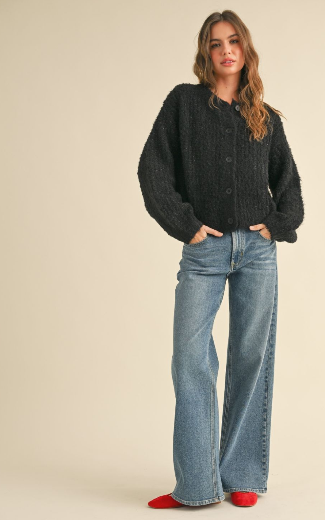 Round Neck Cozy Cardi