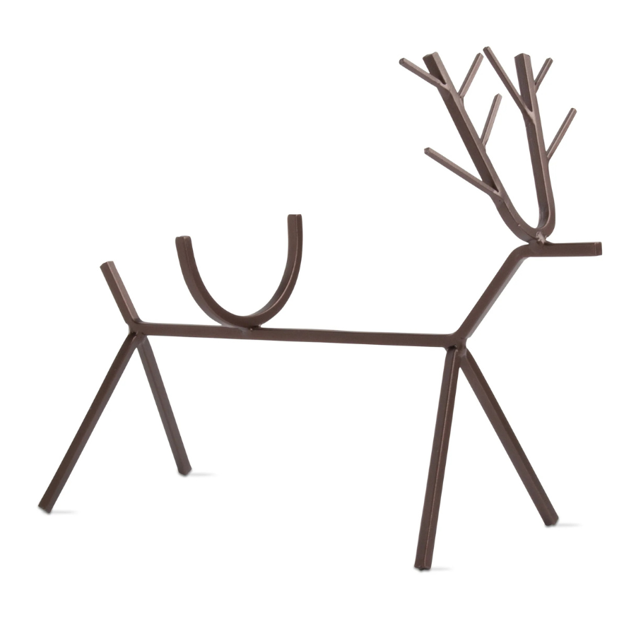 Cast Iron Reindeer Wine Bottle Holder