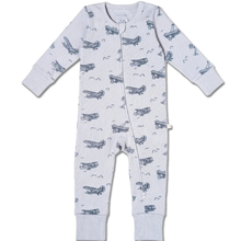 Load image into Gallery viewer, 2-Way Zip Romper | Airplanes
