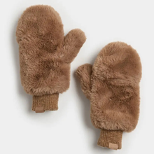 Load image into Gallery viewer, Faux Fur Mittens | Taupe

